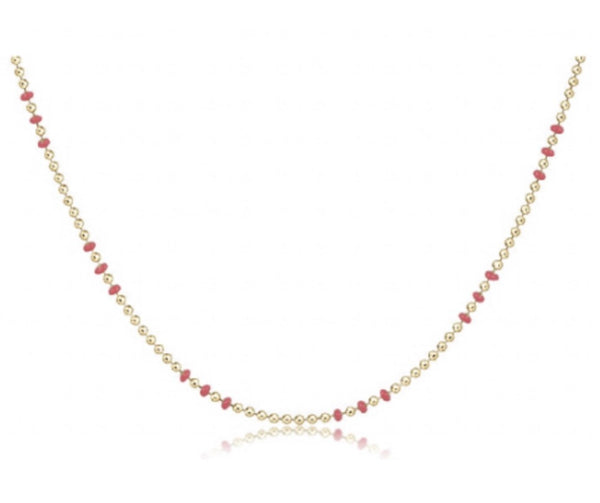 15" Choker Joy Necklace - Bright Pink