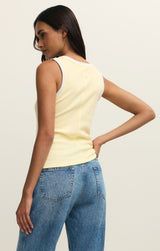Sirena Color Blocked Rib Tank - Pineapple