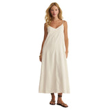Sandcomber Linen Midi Dress - White