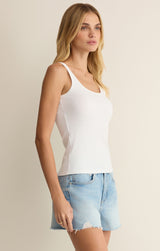 Renae Rib Tank Top - Cloud