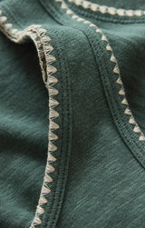 Julian Crochet Tank - Everglade