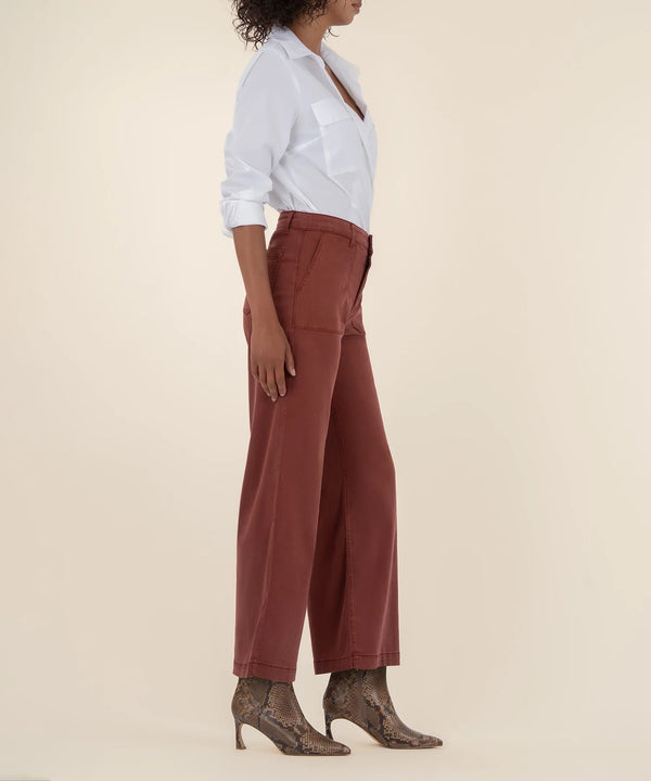 Meg High Rise Wide Leg - Rust