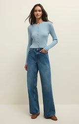 Patrice Rib Cardigan - Coast