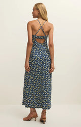 Chiara Idra Ditsy Midi Dress - Eclipse