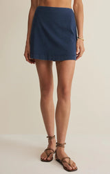 Gail Jersey Mini Skirt - Indigo