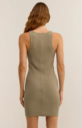 Delfa Rib Mini Dress - Willow