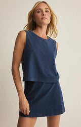 Gail Jersey Mini Skirt - Indigo