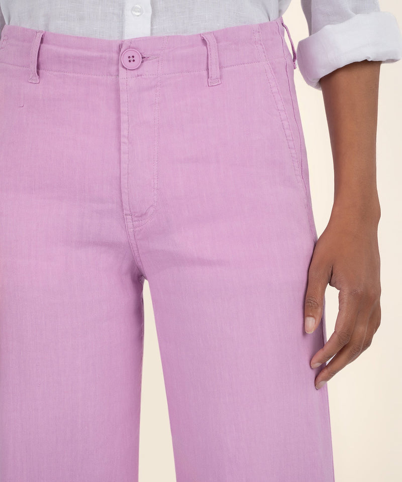 Meg Linen Wide Leg Pants - Soft Orchid