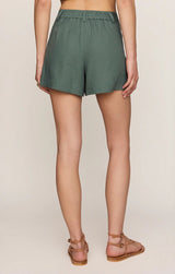 Vantage Linen Shorts - Everglade
