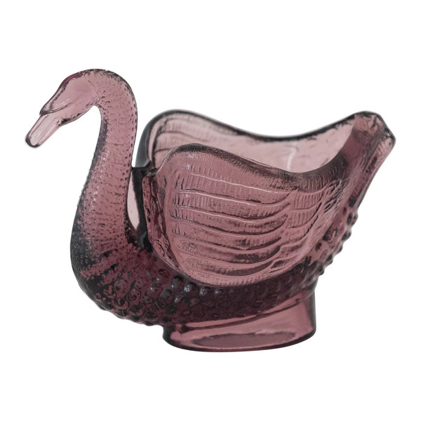 Glass Swan Dish