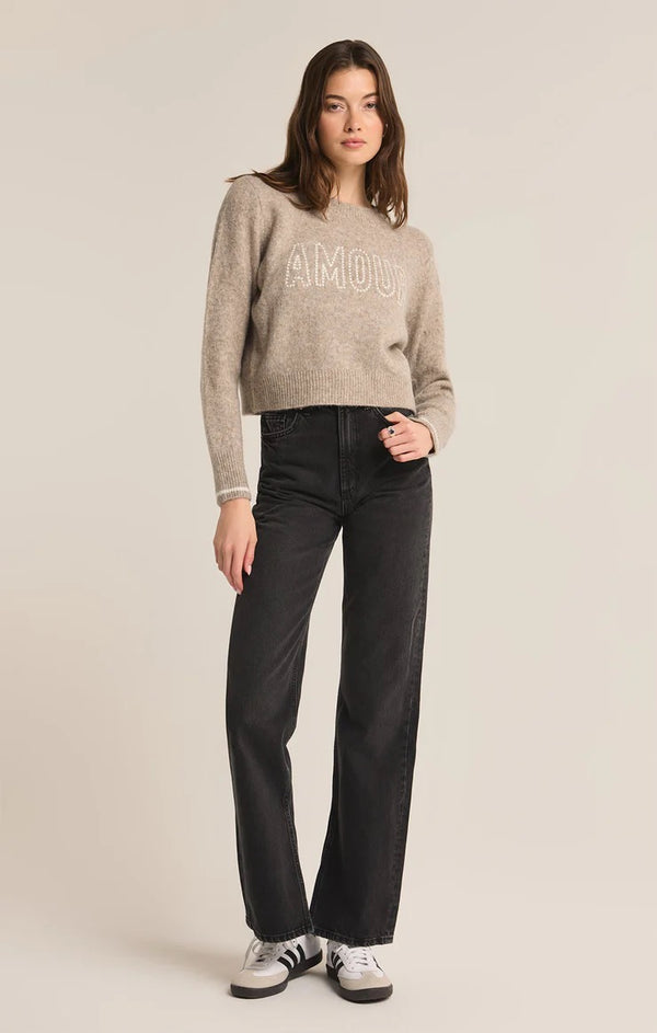 Amour Milan Sweater - Heather Taupe