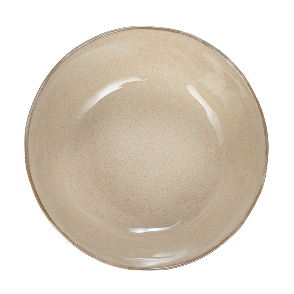 Large Antique White Stoneware Bowl