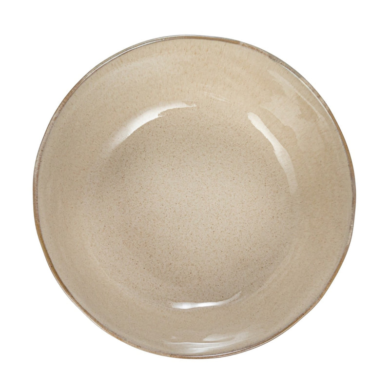 Large Antique White Stoneware Bowl