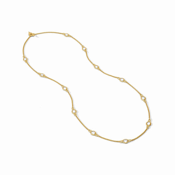 Saratoga Stone Station Necklace - Clear