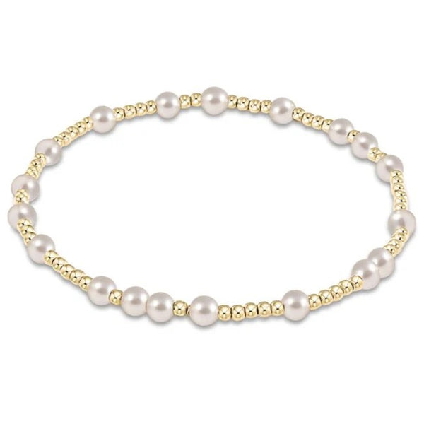 Hope Unwritten 5mm Bead Bracelet - Pearl