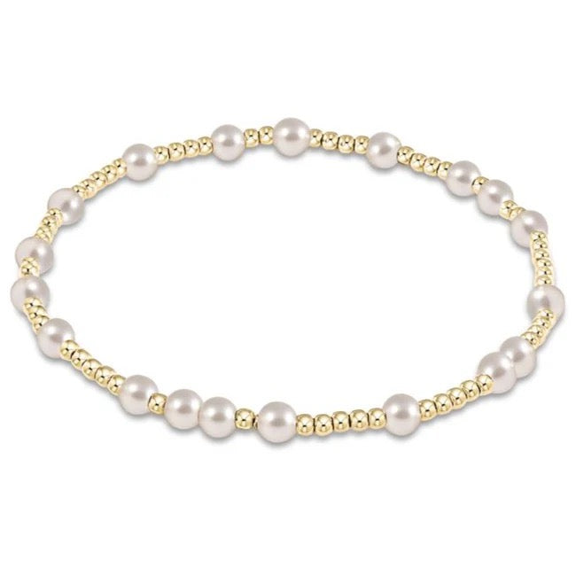 Hope Unwritten 6mm Bead Bracelet - Pearl