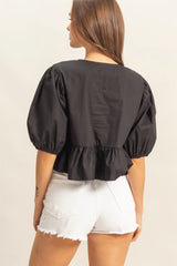 Amelia Tie Front Top