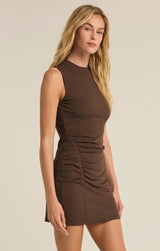 Zaine Rib Dress - Dark Chocolate