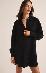 Dover Linen Dress - Black