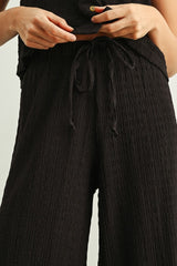 Newport Crinkled Fabric Pants - Black