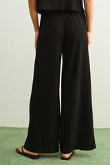 Newport Crinkled Fabric Pants - Black