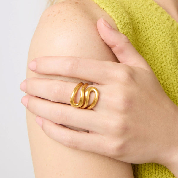 Wave Gold Wrap Ring