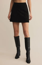 Ciera Suede Mini Skirt - Black