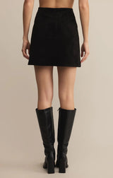Ciera Suede Mini Skirt - Black