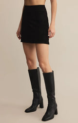 Ciera Suede Mini Skirt - Black