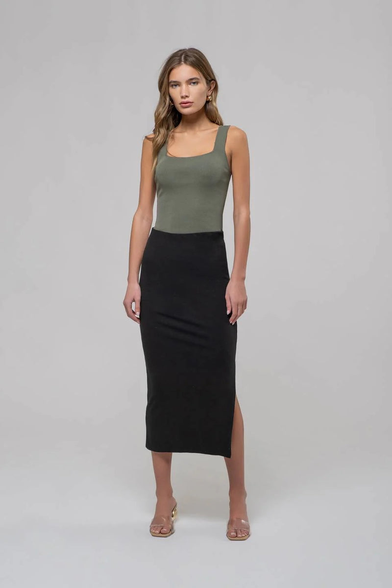 Nina Knit Tank - Olive