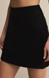 Ciera Suede Mini Skirt - Black