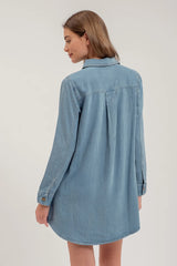 Luna Chambray Shirt Dress