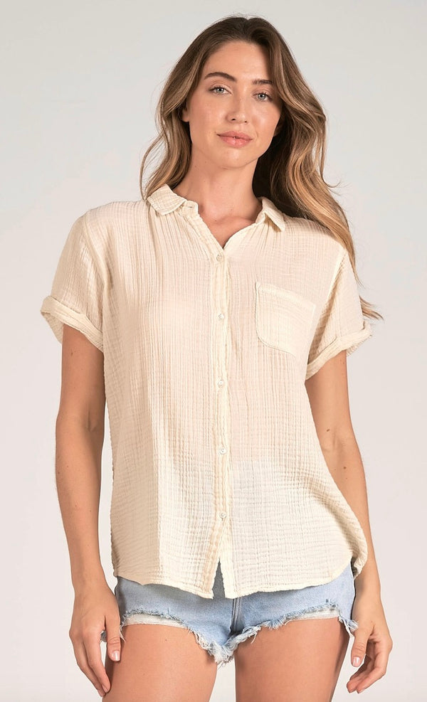 Capri Gauze Button Down