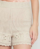 Neutral Crochet Shorts