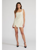 Cynthia Embroidered Mini Dress