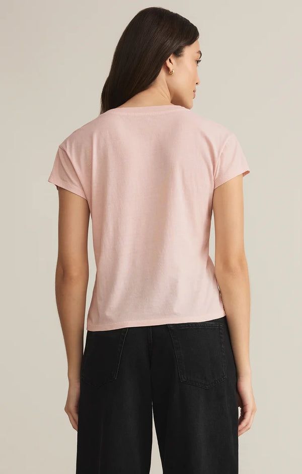 Modern V-Neck Tee - Pink Salt