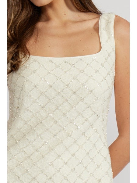 Cynthia Embroidered Mini Dress