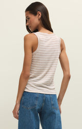 Select Striped Tank - Natural Heather