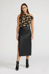 Cade Faux Leather Skirt