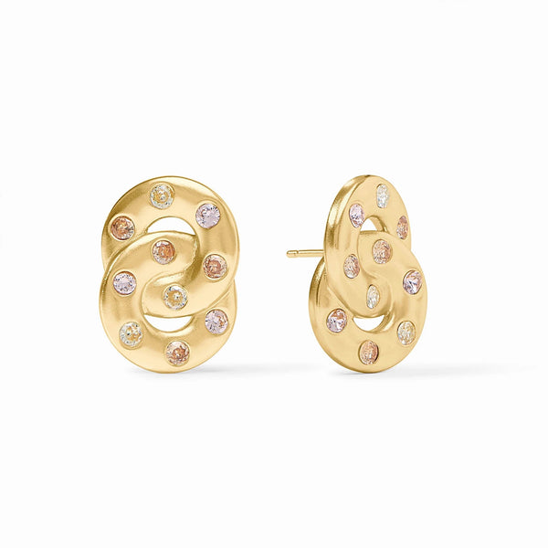 Rainbow Infinity Earrings - Champagne Radiance