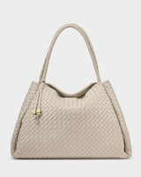 Nova Hand Woven Large Shoulder Bag - Oyster