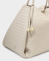 Nova Hand Woven Large Shoulder Bag - Oyster