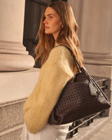 Nova Hand Woven Large Shoulder Bag - Chocolate
