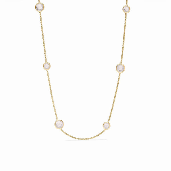 Rainbow Station Necklace - Clear Crystal
