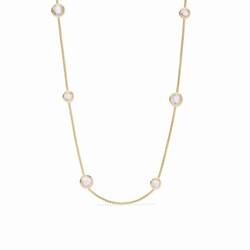 Rainbow Station Necklace - Clear Crystal