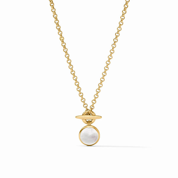 Solara Solitaire Necklace - Iridescent Clear Crystal