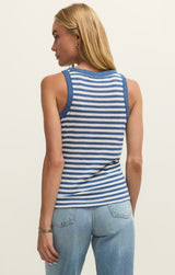 Select Striped Tank - Calypso Blue