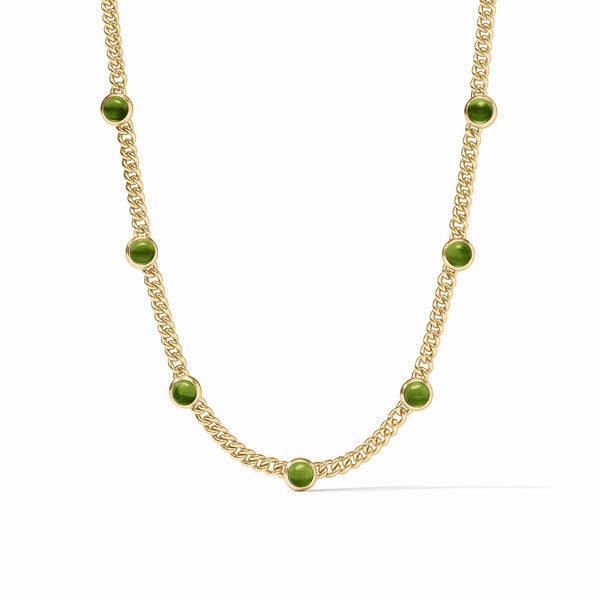 Dolce Delicate Station Necklace - Palmetto Green
