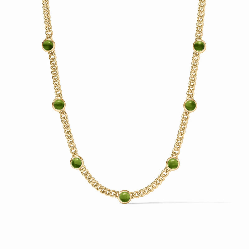 Dolce Delicate Station Necklace - Palmetto Green