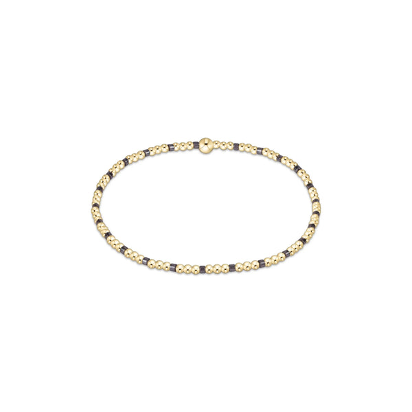 Hope Sincerity Pattern 2mm Bead Bracelet - Taupe With A Twist